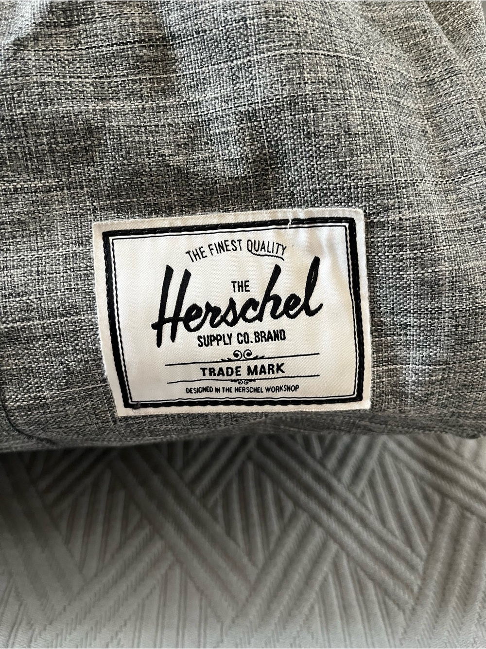 Herschel label on fabric